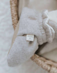 Organic Fleece Booties - Taupe Melange