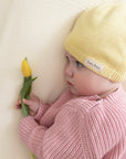 Organic Thin Knit Beanie - Lemon Tonic