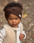 Organic Knit Headband - Chocolate Brown