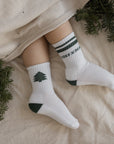 Organic Christmas Socks Green - 2 Pack