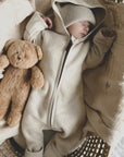 Organic Fleece Overall - Light Beige Melange