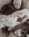 Organic Teddy Booties - Mocha - SALE