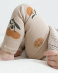 Organic Rib Leggings - Little Orange