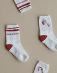 Organic Christmas Socks Red - 2 Pack