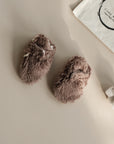 Organic Teddy Booties - Mocha