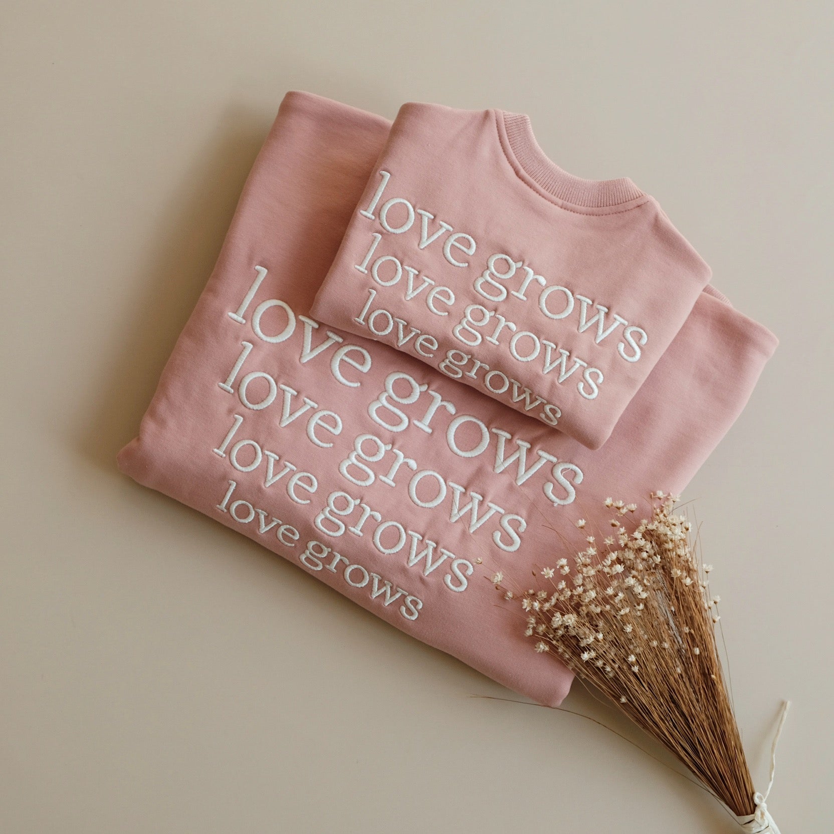 Family Sweatshirt - Dusty Rose - Love Grows
