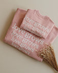 Family Sweatshirt - Dusty Rose - Love Grows