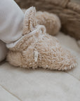 Organic Teddy Booties - Cream