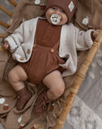 Organic Knit Booties - Walnut - S A L E