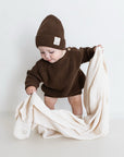 Organic Oversize Knit Pulli - Chocolate