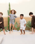 Organic Lemon Summer Knit Shirt - Khaki