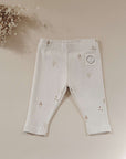 Organic Rib Leggings -Wildflowers