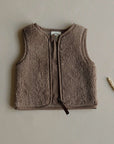 Organic Teddy Vest - Mocha - SALE