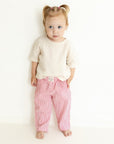 Organic Lounge Pants - Pink Striped