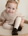 Organic Nicky Booties - Chocolate Brown
