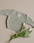 Organic Oversize Knit Pulli - Seagrass