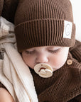 Organic Knit Beanie - Chocolate