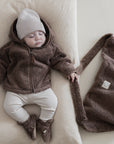 Organic Teddy Booties - Mocha