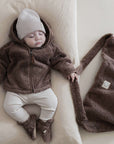 Organic Teddy Booties - Mocha - SALE