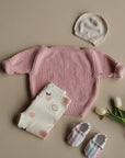 Organic Oversize Knit Pulli - Candy Pink
