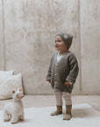 GOTS Organic Knit Cardigan - Khaki - SALE