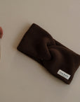 Organic Knit Headband - Chocolate Brown