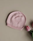 Organic Thin Knit Beanie - Candy Pink