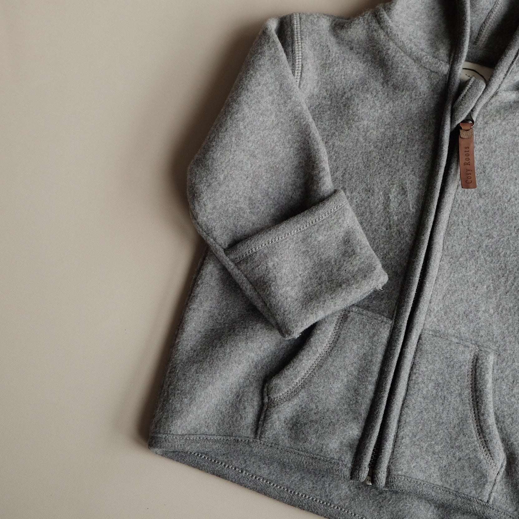 Organic Fleece Jacket - Dark Grey Melange