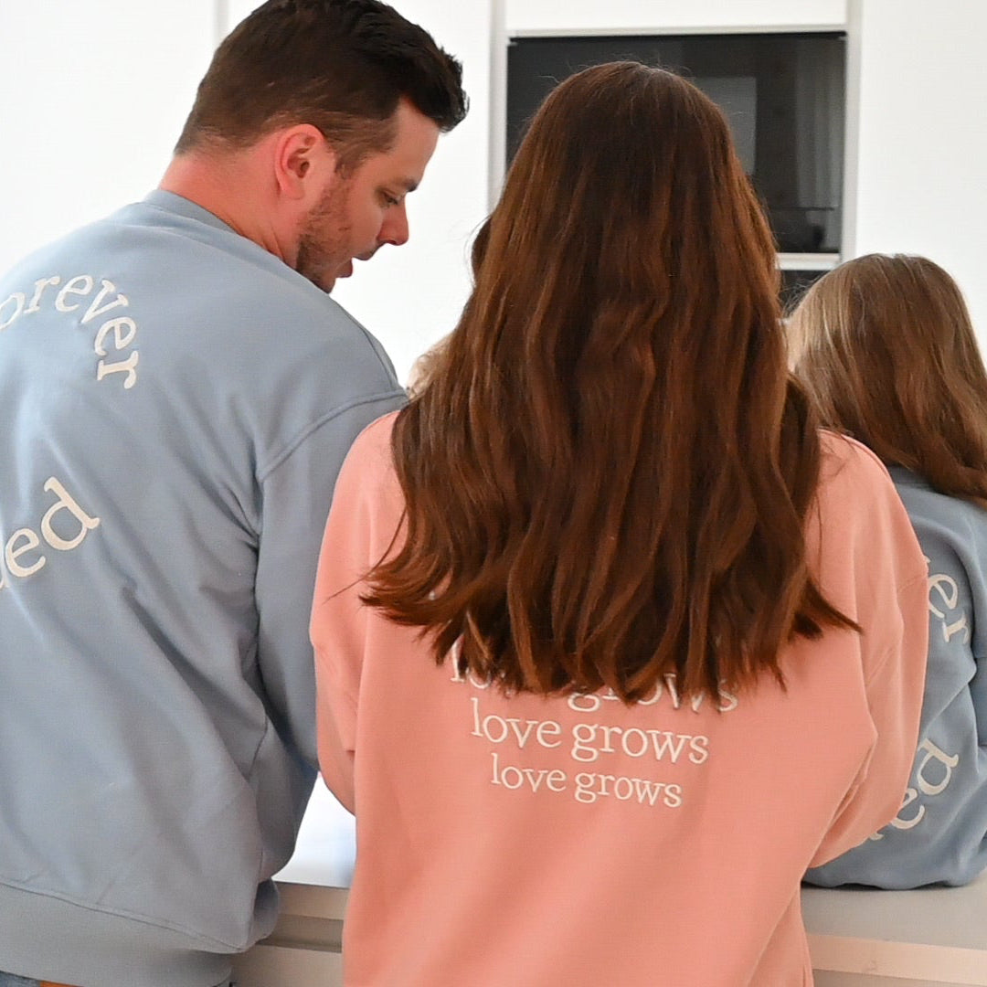 Family Sweatshirt - DAD - Dusty Blue - Forever Bonded