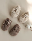 Organic Teddy Booties - Mocha