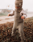 Organic Rib SET Beanie & Scarf - Caramel
