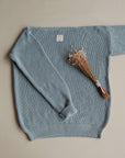Organic Knit Pulli - MUM - Dusty Blue - SALE - OVERSIZE FIT