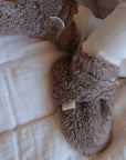 Organic Teddy Booties - Mocha