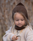 Organic Knit Balaclava - Chocolate Brown