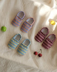 Vegan Shoes - Sunset Sorbet (lavender/orange striped)