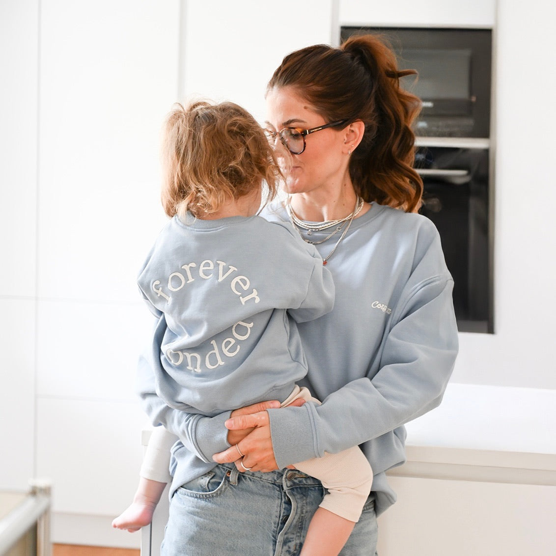 Family Sweatshirt -  MUM - Dusty Blue - Forever Bonded