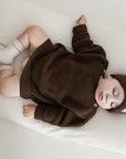 Organic Oversize Knit Pulli - Chocolate