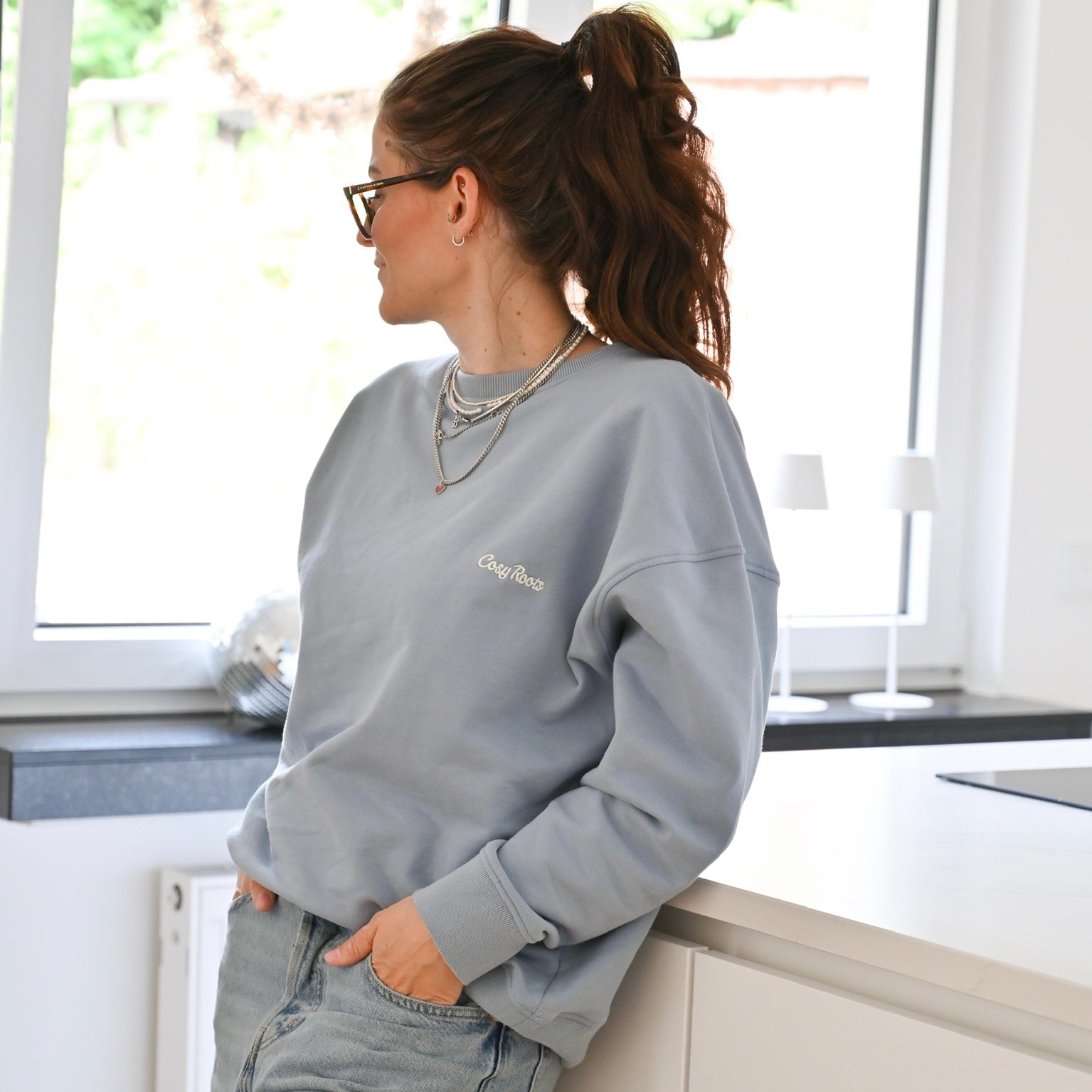 Family Sweatshirt -  MUM - Dusty Blue - Forever Bonded