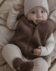 Organic Teddy Vest - Mocha - SALE