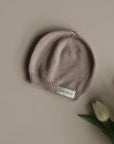 Organic Thin Knit Beanie - Caramel