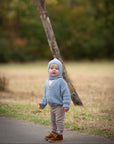Organic Knit Balaclava - Dusty Blue
