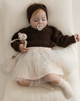 Organic Knit Headband - Chocolate Brown
