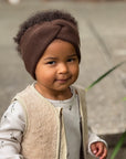 Organic Knit Headband - Chocolate Brown