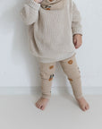 Organic Rib Leggings - Little Orange