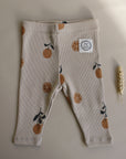Organic Rib Leggings - Little Orange