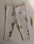 Organic Rib Leggings - Little Orange