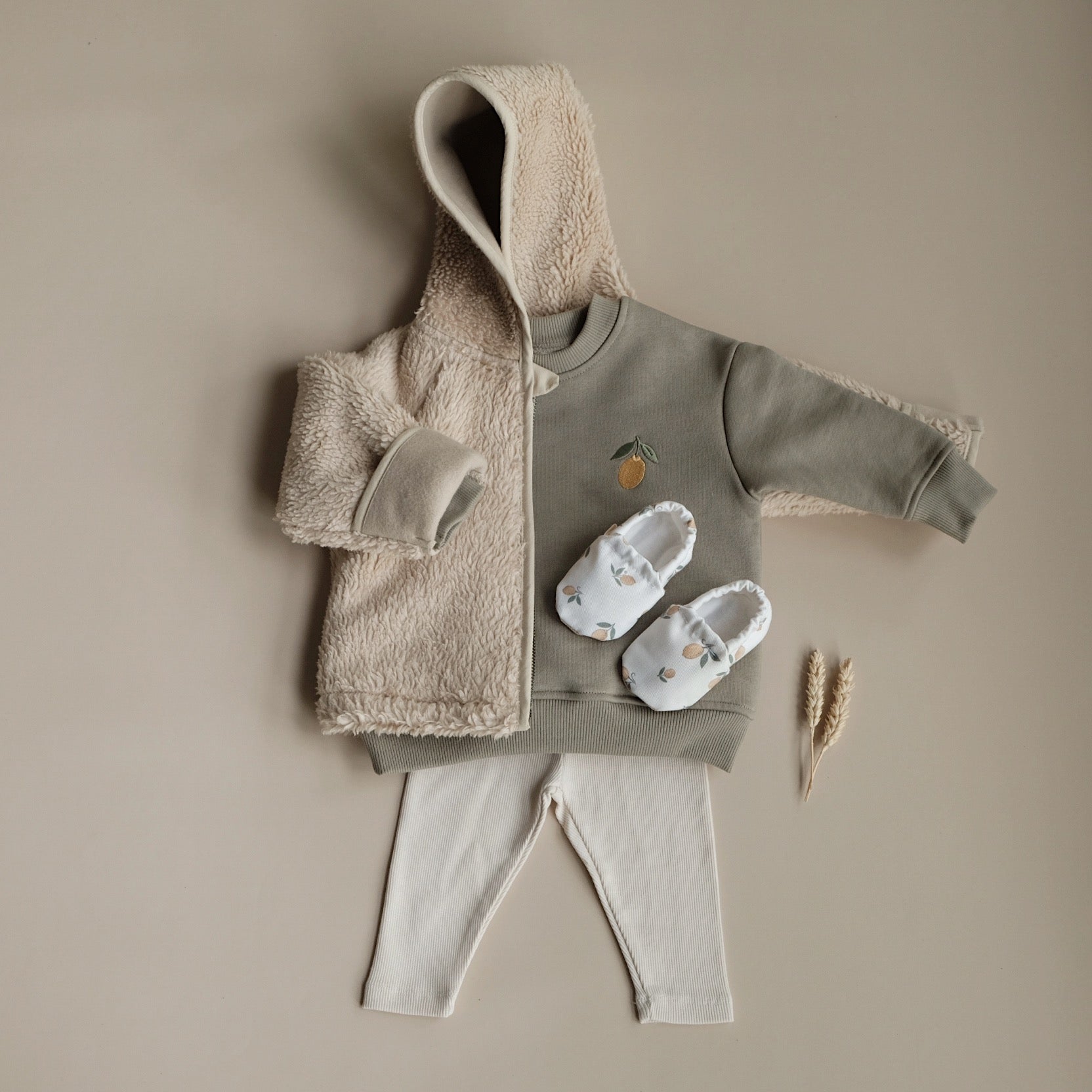 Organic Teddy Jacket - Cream