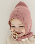 Organic Knit Balaclava - Dusty Rose