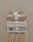 Organic Muslin Swaddle Set - Wildflowers/Dusty Rose