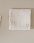 Organic Muslin Swaddle Set - Wildflowers/Dusty Rose